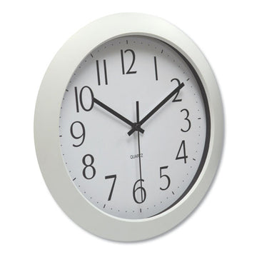 Universal® Whisper Quiet Clock, 12" Overall Diameter, White Case, 1 Aa (sold Separately) freeshipping - TVN Wholesale